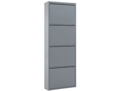 Šedý kovový botník Kave Home Ode 136 cm