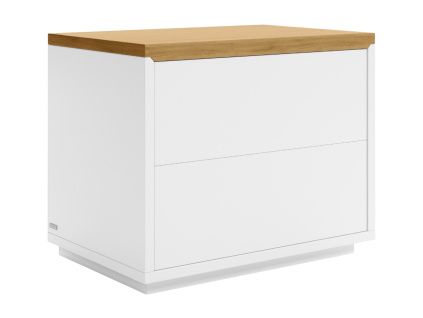 Bílý lakovaný noční stolek Kave Home Abilen 53 x 36 cm