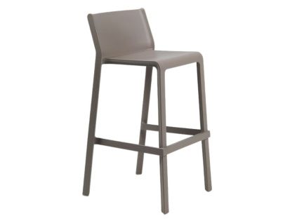 Šedohnědá plastová barová židle Trill 76 cm