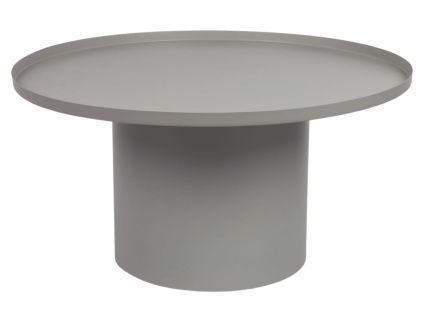 Šedý kovový konferenční stolek Kave Home Fleksa Ø 72 cm