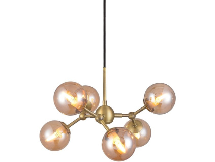 Skleněné závěsné světlo Atom 45 cm