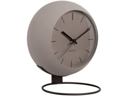 Světle hnědé kovové stolní hodiny Haleen 21 cm