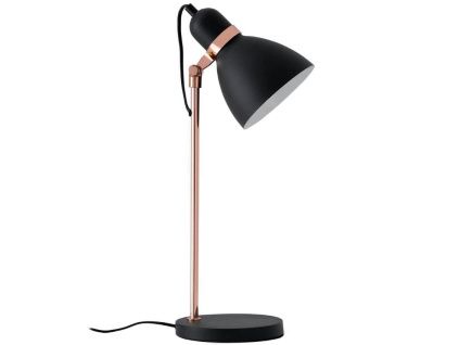 Černá kovová stolní lampa Somcasa Grisel 56 cm