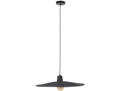 Černé ratanové závěsné světlo ZUIVER BALANCE 60 cm