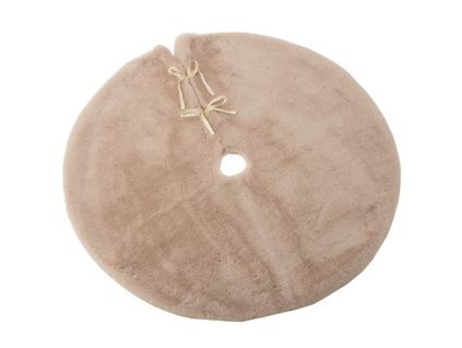 Béžový sametový koberec pod vánoční stromeček J-line Skirt 90 cm