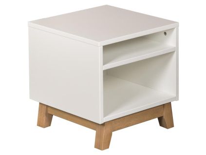 Bílý lakovaný noční stolek Quax Trendy 42 x 42 cm