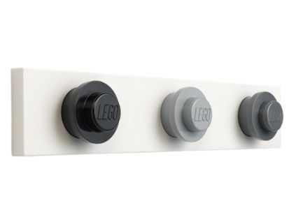 Šedo bílý věšák LEGO® Storage 33 x 6,5 cm