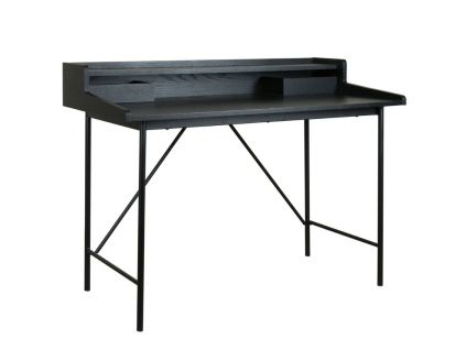 Černý dřevěný psací stůl Quax Hai-No-Ki 120 x 60 cm