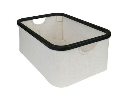 Béžový látkový úložný box Quax Stella 45 x 30 cm