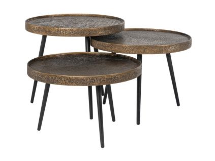 Set kovových odkládacích stolků Luton 54 cm