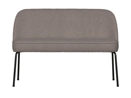 Šedohnědá látková bouclé jídelní lavice Tergi 120 cm