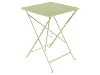 Světle zelený kovový skládací stůl Fermob Bistro 57 x 57 cm