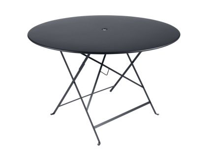 Antracitový kovový skládací stůl Fermob Bistro 117 cm