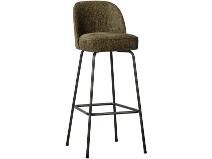 Tmavě zelená sametová barová židle Tergi 79 cm