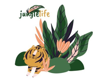 Samolepka na zeď Jungle Life Lion 95 x 65 cm