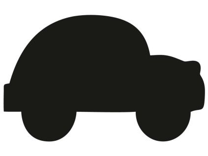 Černá samolepka na zeď tabule Car 50 x 80 cm