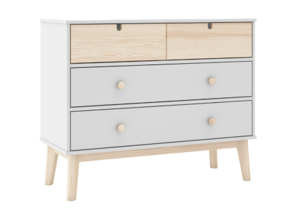 Bílá lakovaná komoda Marckeric Estefania 100 x 40 cm