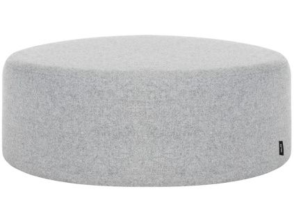 Šedý čalouněný puf Folk 70 cm