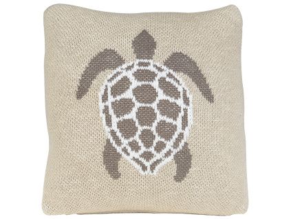 Béžový bavlněný dětský polštář Quax Turtle 30 x 30 cm