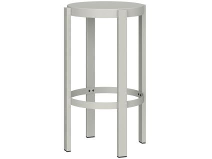 Světle šedá kovová barová židle Doon 65 cm