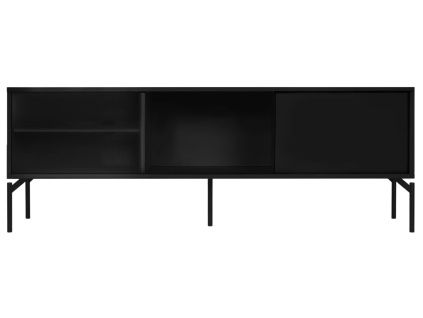 Černý lakovaný TV stolek Met 160 x 42 cm