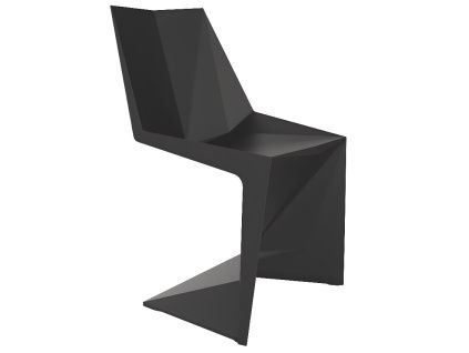 Černá plastová dětská jídelní židle VOXEL MINI