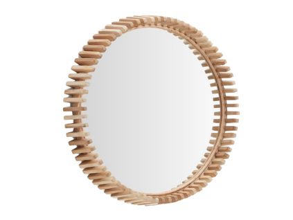 Dřevěné závěsné zrcadlo Kave Home Polke 60 cm