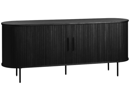 Černá dubová komoda Unique Furniture Nola 180 x 45 cm