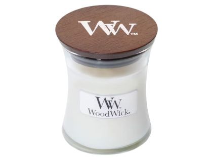 Malá vonná svíčka WoodWick, White Tea & Jasmine