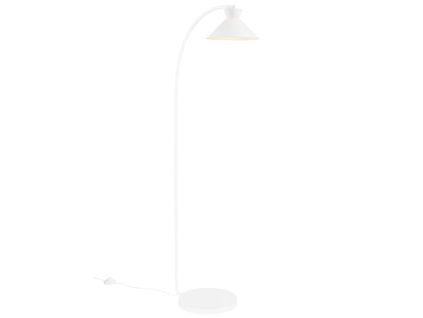 Bílá kovová stojací lampa Dial 150 cm