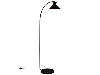 Černá kovová stojací lampa Dial 150 cm
