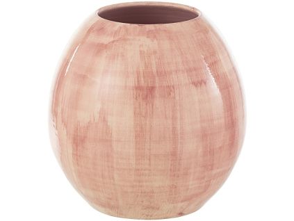 Růžový keramický květináč J-Line Chelni 28 cm