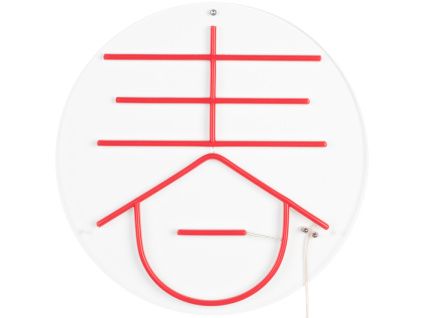 Červená nástěnná LED dekorace DUTCHBONE SPRING 35 cm