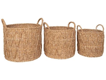 Set tří úložných košů z přírodních vláken Krambi 28/32/36 cm