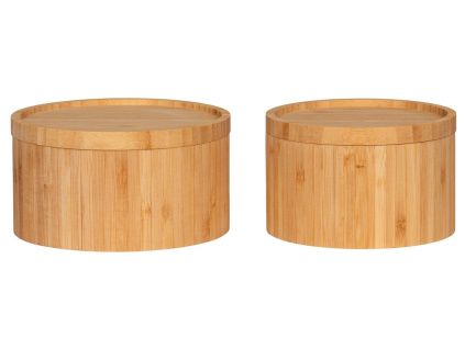 Set dvou bambusových dóz Candimala 13/15 cm