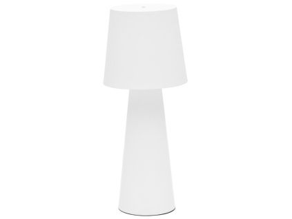 Bílá kovová zahradní stolní LED lampa Kave Home Arenys M