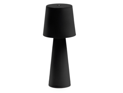 Černá kovová zahradní stolní LED lampa Kave Home Arenys S
