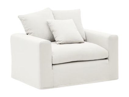 Krémově bílé čalouněné křeslo Kave Home Nora 140 cm