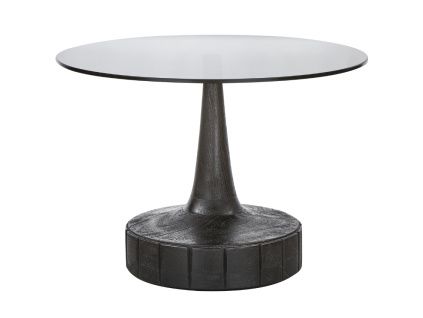 Černý skleněný konferenční stolek Syan 60 cm