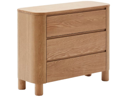 Komoda Kave Home Salaya 120 x 40 cm s dřevěným dekorem