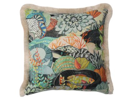Barevný venkovní povlak na polštář Marine 45 x 45 cm s třásněmi