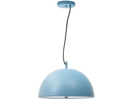 Modré kovové závěsné světlo Kave Home Catlar 40 cm