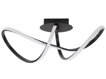 Černé kovové stropní LED světlo Nova Luce Amara 61 cm