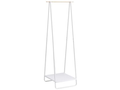 Bílý kovový stojací věšák Yamazaki Tower 140 cm