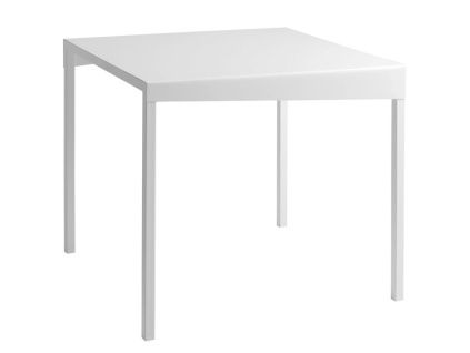 Bílý kovový jídelní stůl Narvik 80 cm