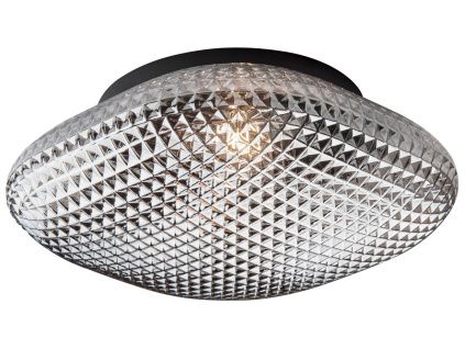 Šedé skleněné stropní světlo Nova Luce Sens 25 cm