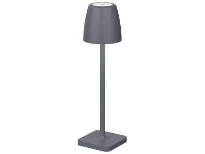 Šedá kovová nabíjecí stolní LED lampa Nova Luce Colt S
