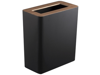 Černý kovový odpadkový koš Yamazaki Rin 10 l