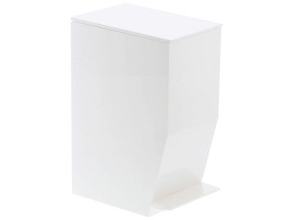Bílý plastový pedálový odpadkový koš Yamazaki Tower 3,9 l