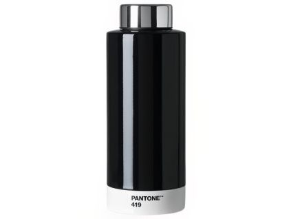 Černá kovová termoláhev Pantone Black 419 530 ml